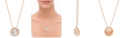 Macy's Diamond Halo 18" Pendant Necklace (1 ct. t.w.) in 14k Rose Gold
